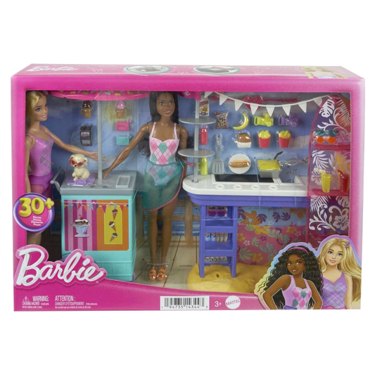 Beach Boardwalk speelset met Barbie ‘Brooklyn’ & ‘Malibu’